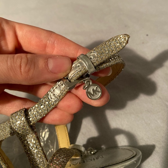 Michael Kors silver sparkle sandal heels - Picture 5 of 6
